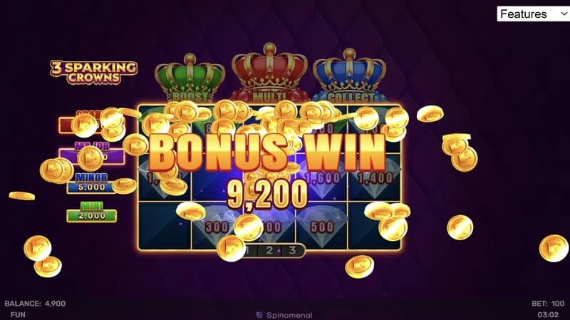 3 Sparking Crowns ชนะโบนัส
