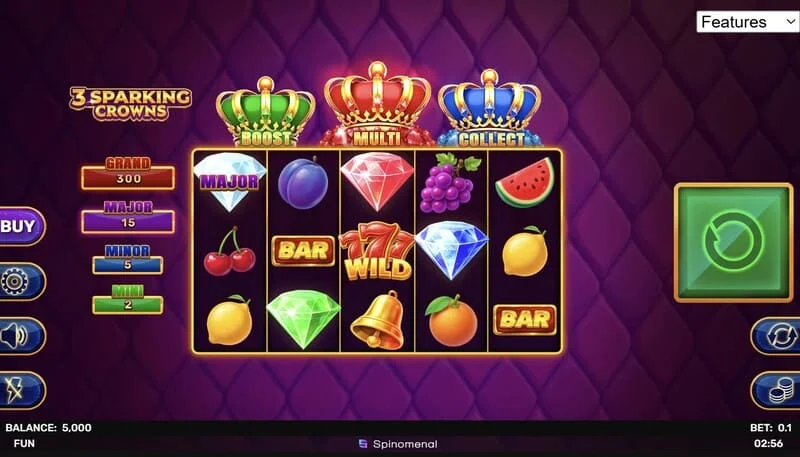 3 Sparking Crowns หน้าจอเกม